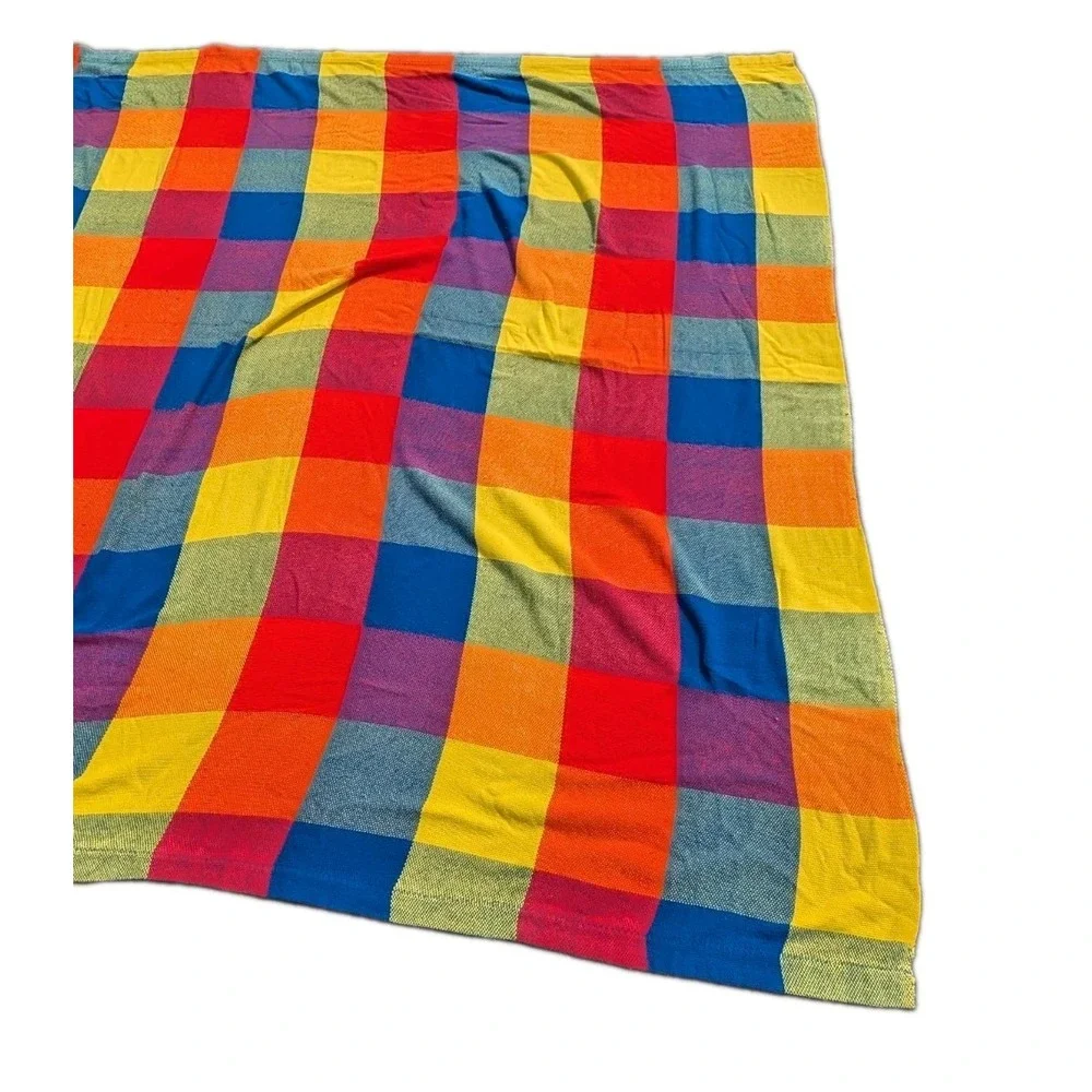 Vintage Tennessee Woolen Mills 100% Acrylic Plaid Blanket Throw 85